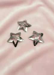 4 cm Yıldız Metal Çıtçıt Toka Nikel Kaplama 50 adet 1