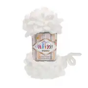 Alize Puffy 55 Beyaz Örgü İpi 1
