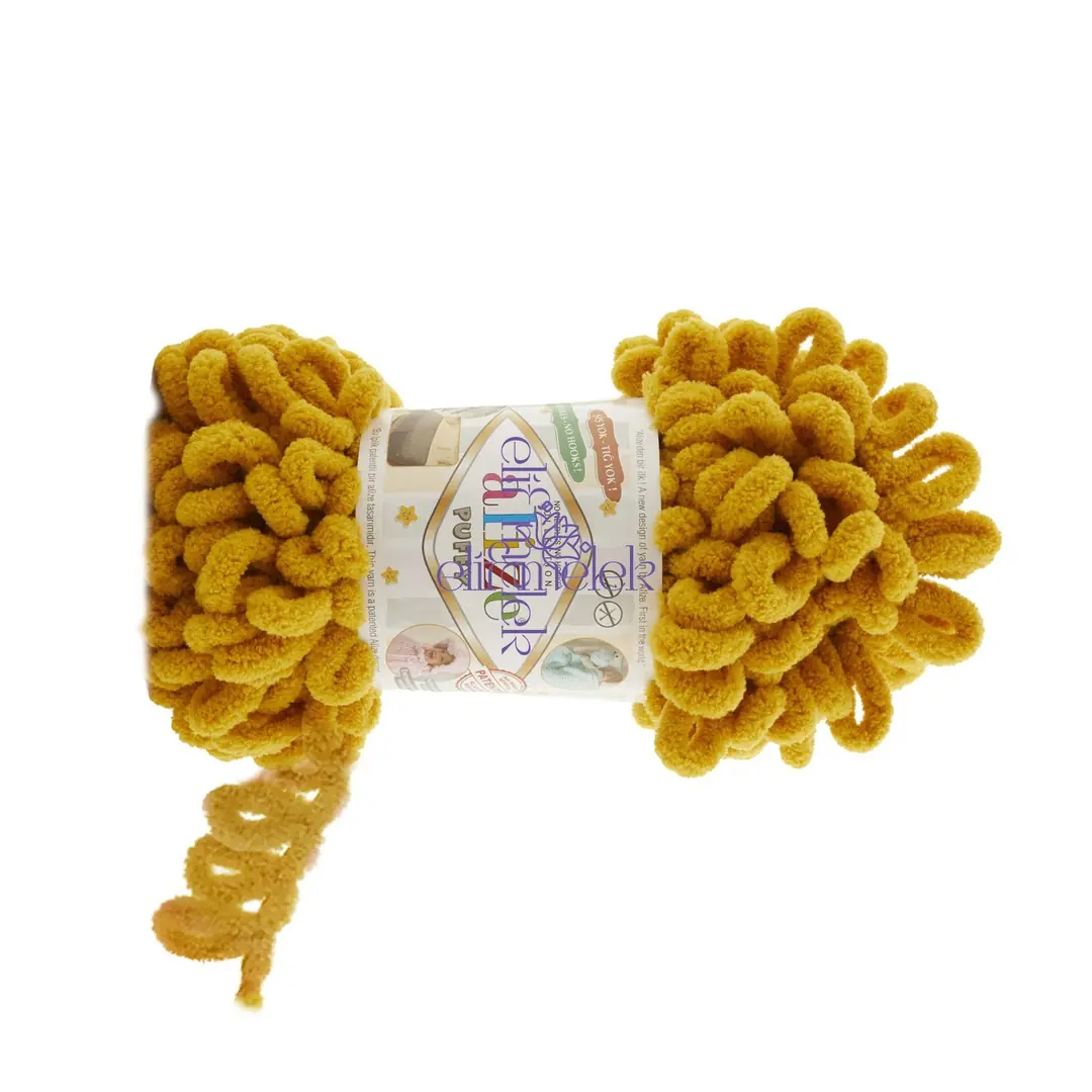 Alize Puffy 02 Hardal Örgü İpi 2