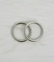 Metal Yaylı Çanta Halkası 4 cm Gümüş 2
