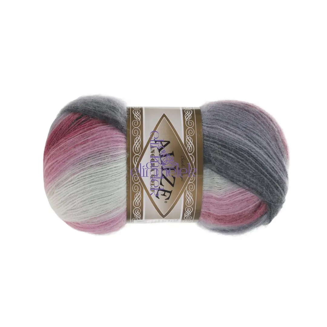 Alize Angora Gold Batik Pembe Gri Beyaz 1602 2
