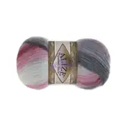 Alize Angora Gold Batik Pembe Gri Beyaz 1602 2
