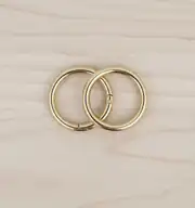 Metal Yaylı Çanta Halkası 4 cm Gold 2 Adet 2