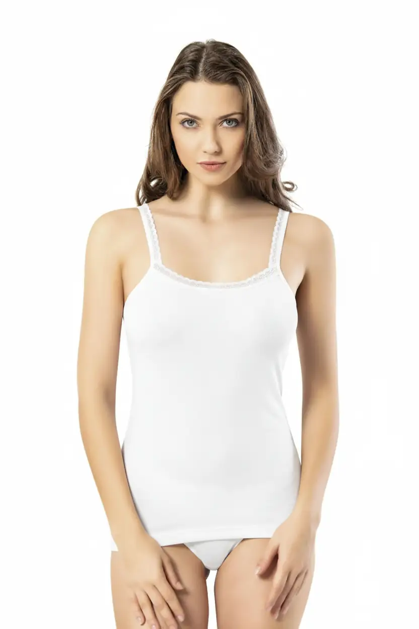 Kota 6452 Bayan Modelli Penye Atlet - Beyaz - Xxl Beden