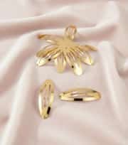 5 cm Oval Metal Çıtçıt Toka Gold Kaplama 50 adet 2