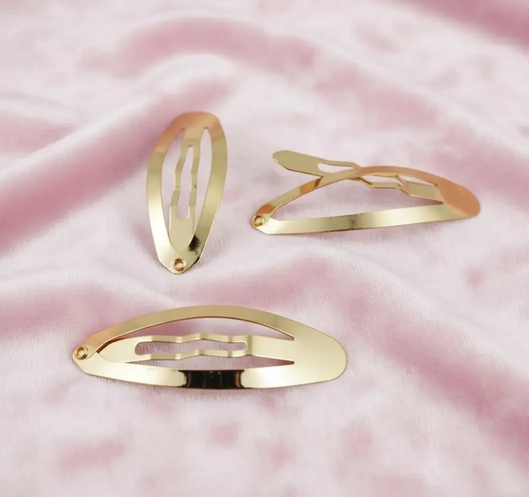 5 cm Oval Metal Çıtçıt Toka Gold Kaplama 50 adet