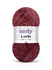 Moly Lapin 100 gr Mürdüm Peluş Örgü İpi S34 1