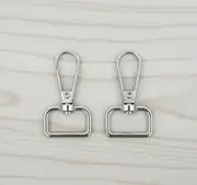 2 cm Yaylı Çanta Klipsi-Akrep Kanca Gümüş-2 adet 1