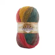 Alize Angora Gold Batik Sarı Yeşil Pembe 3368 1