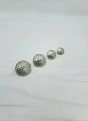 Metalize Düğme Yuv.Model Gümüş 2 No 1