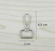 2 cm Yaylı Çanta Klipsi-Akrep Kanca Gümüş-2 adet 2