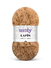 Moly Lapin 100 gr Karamel Peluş Örgü İpi S56 1
