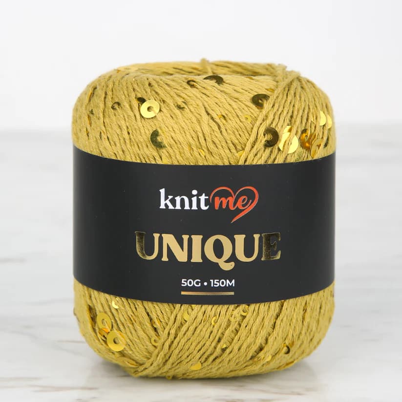 Knit Me Unique K14-Pamuklu Payetli Örgü İpi