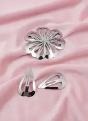 4 cm Kalp Metal Çıtçıt Toka Nikel Kaplama 2
