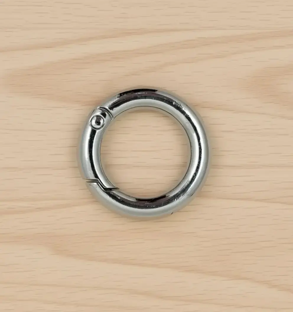 Metal Yaylı Çanta Halkası 2 cm Gümüş 2 Adet