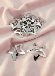 4 cm Yıldız Metal Çıtçıt Toka Nikel Kaplama 2