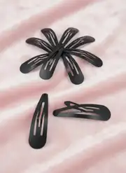 5 cm Sivri Metal Çıtçıt Toka Siyah Kaplama 2