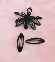 5 cm Oval Metal Çıtçıt Toka Siyah Kaplama 2