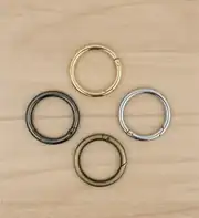 Metal Yaylı Çanta Halkası 4 cm Gold 2 Adet 4