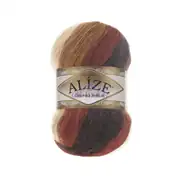 Alize Angora Gold Batik Beyaz Kestane Kahve 2626 1