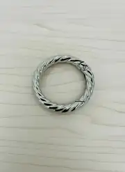 Metal Yaylı Burgu Çanta Halkası 3 cm Gümüş 1
