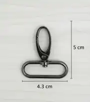 4,3 cm Akrep Kanca Oval Taban Füme 2