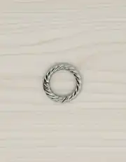 Metal Yaylı Burgu Çanta Halkası 2 cm Gümüş 1