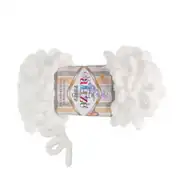 Alize Puffy 55 Beyaz Örgü İpi 2