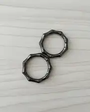 9 Köşeli Metal Yaylı Çanta Halkası 3,5 cm Füme 2
