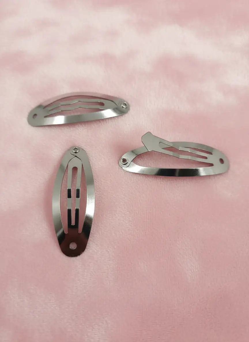 5 cm Oval Metal Çıtçıt Toka Nikel Kaplama 50 adet