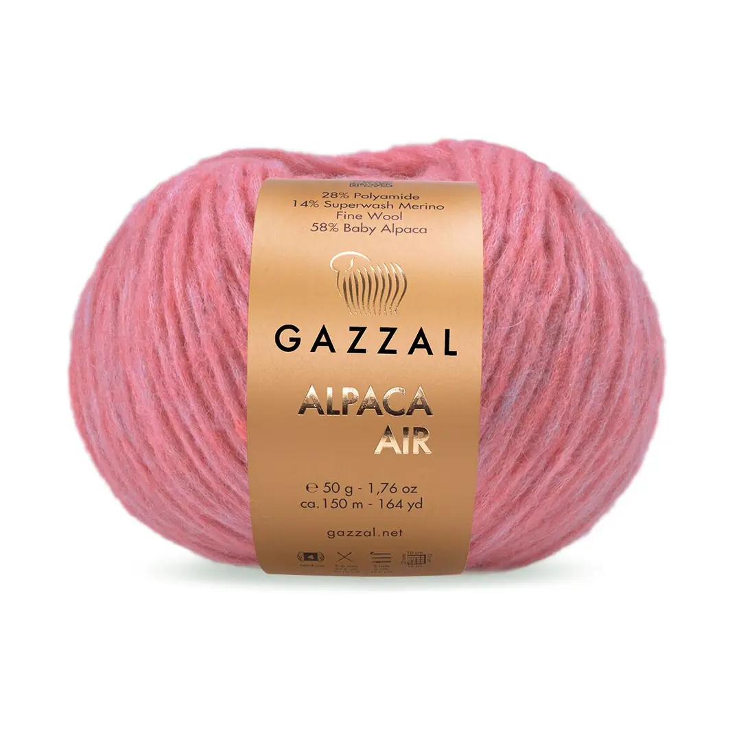 Gazzal Alpaca Air Pembe Örgü İpi 86