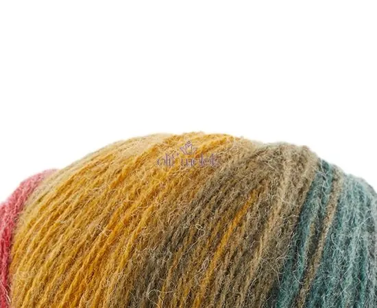 Alize Angora Gold Batik Sarı Yeşil Pembe 3368 3