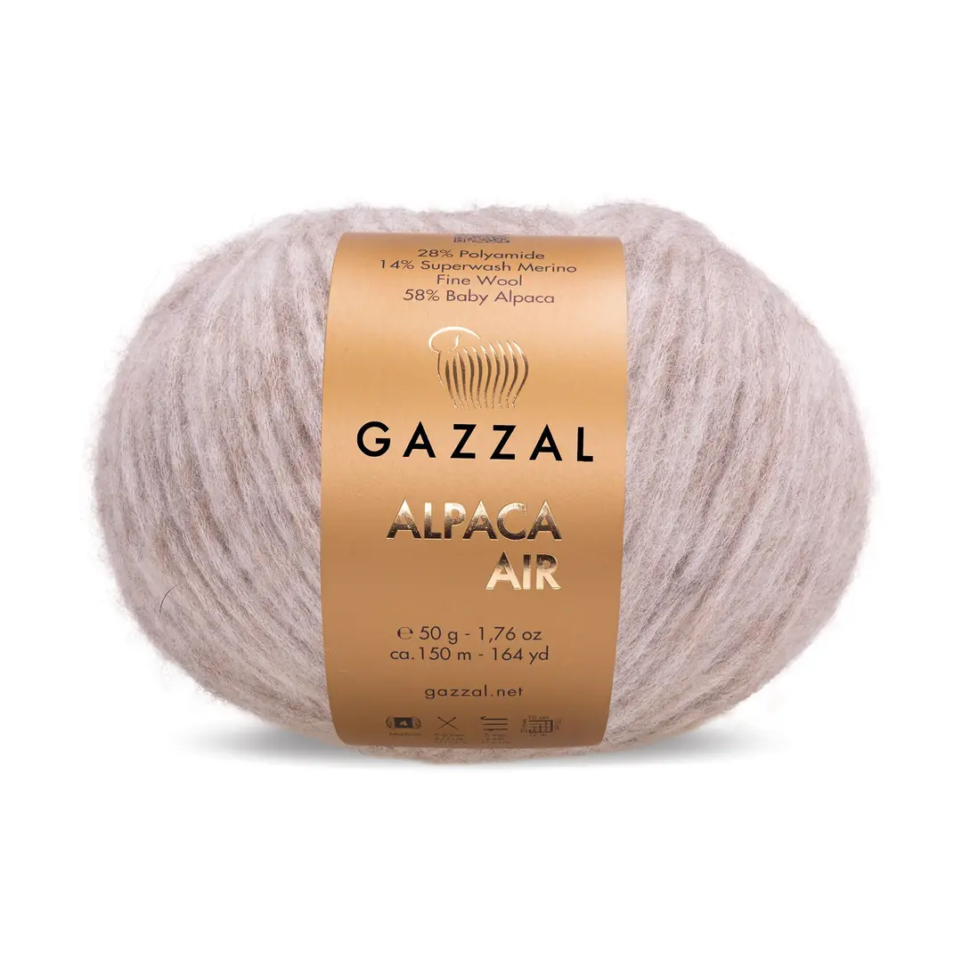 Gazzal Alpaca Air Açık Bej Örgü İpi 72