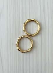 9 Köşeli Yaylı Halka 3,5 cm Gold-2 adet 1