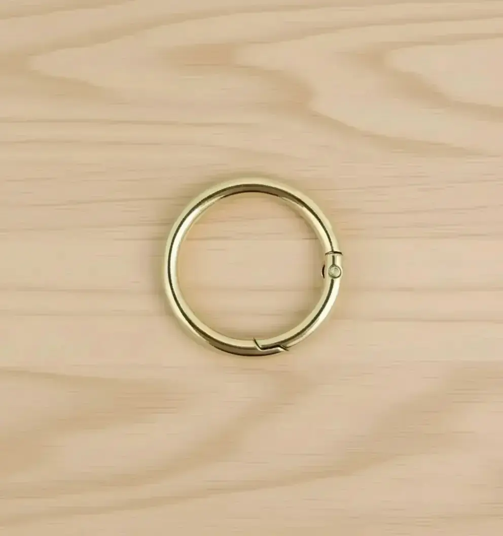Metal Yaylı Çanta Halkası 4 cm Gold 2 Adet