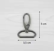 3,5 cm Akrep Kanca D Halka Taban Füme 2