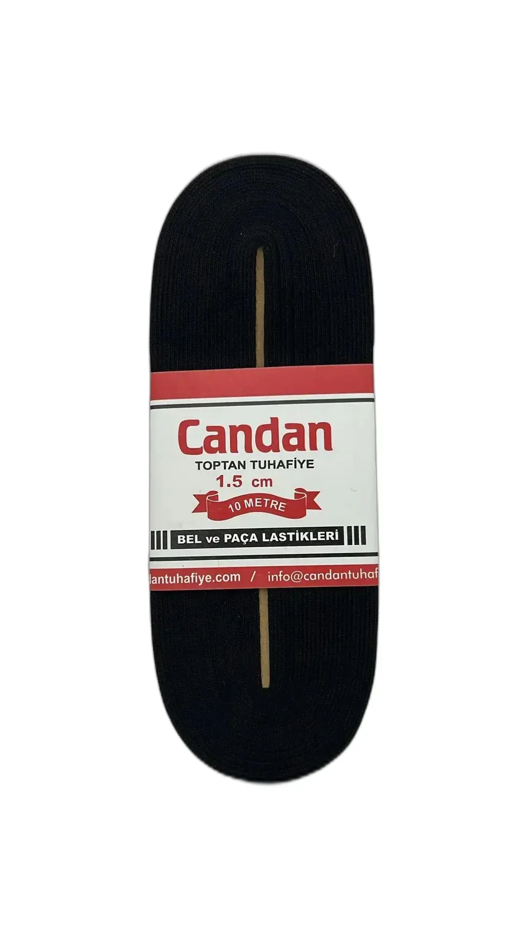 1,5 cm Yassı Lastik Siyah