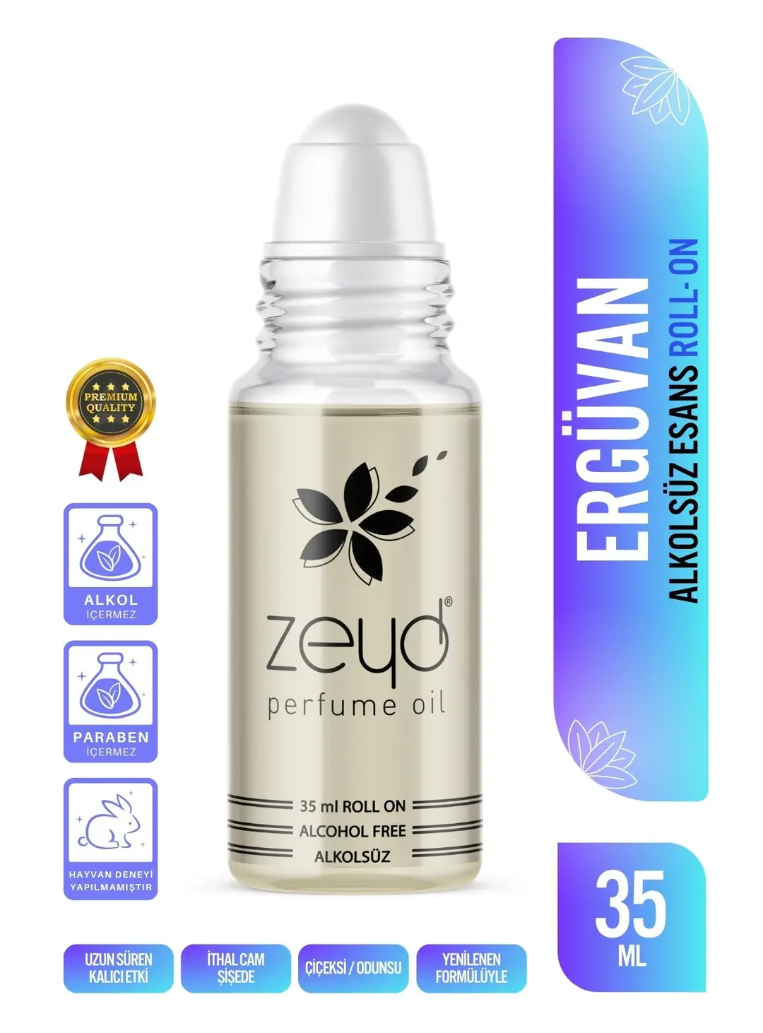 Zeyd Erguvan Kokusu 35 cc Roll-On Alkolsüz Esans 3