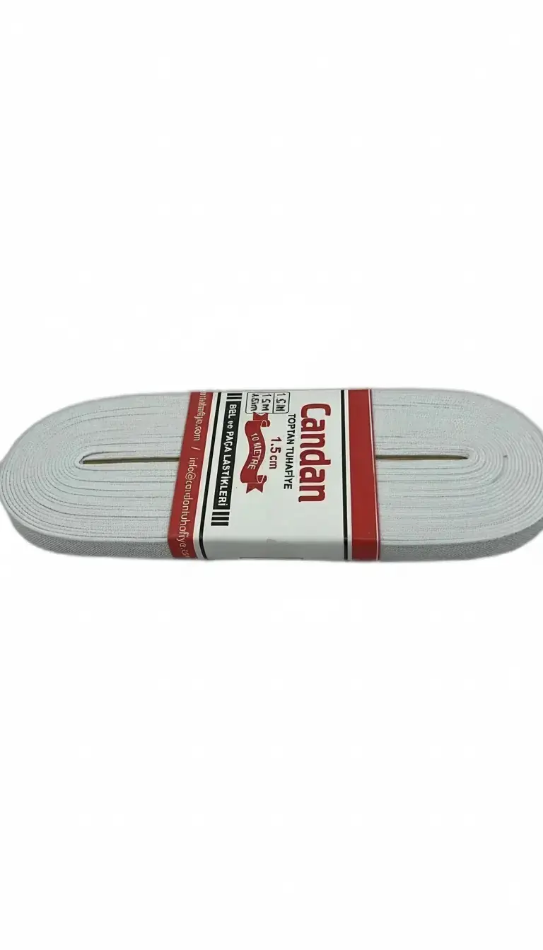 1,5 cm Beyaz Lastik 3
