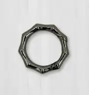 9 Köşeli Metal Yaylı Çanta Halkası 3,5 cm Füme 1
