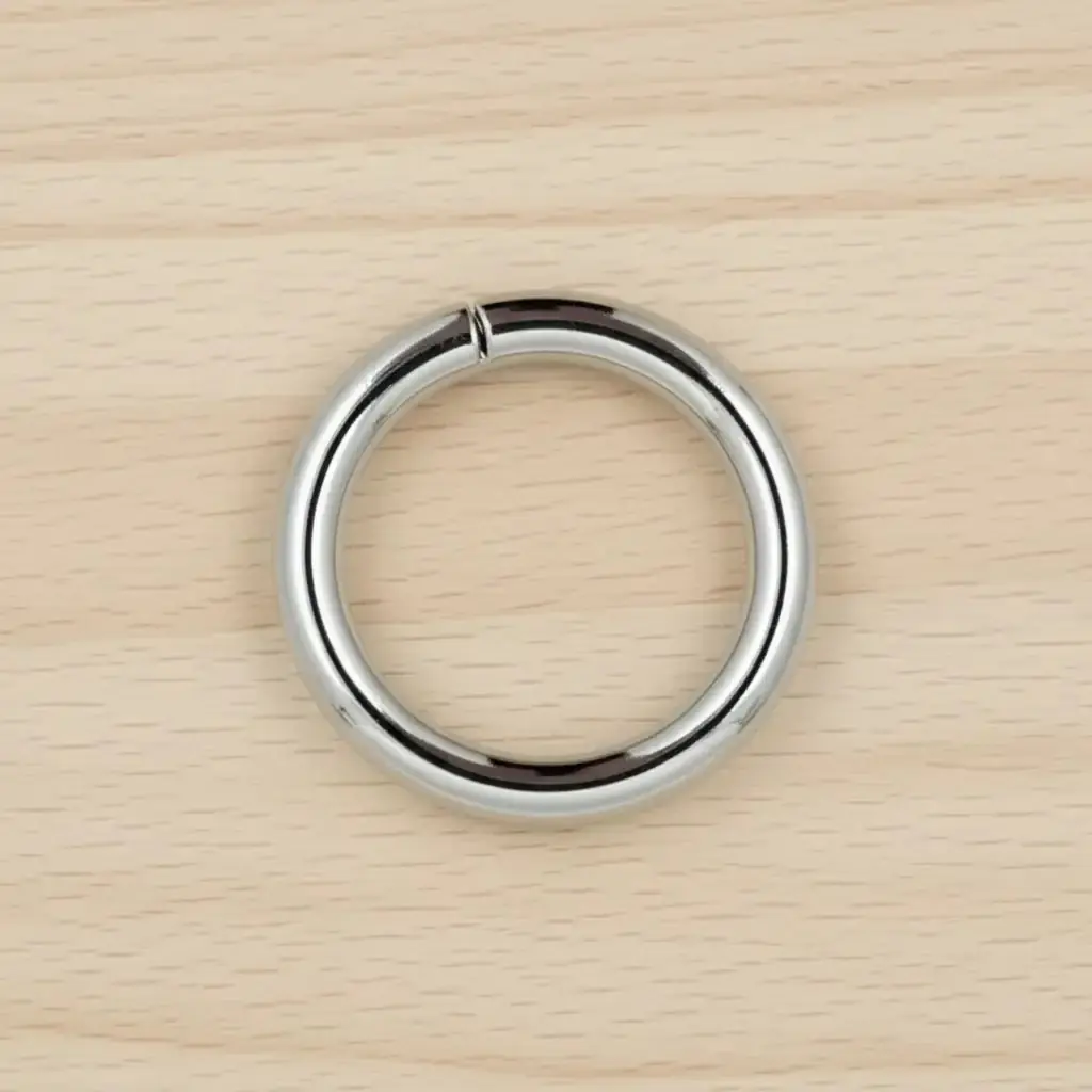 Metal Yaylı Çanta Halkası 3 cm Gümüş
