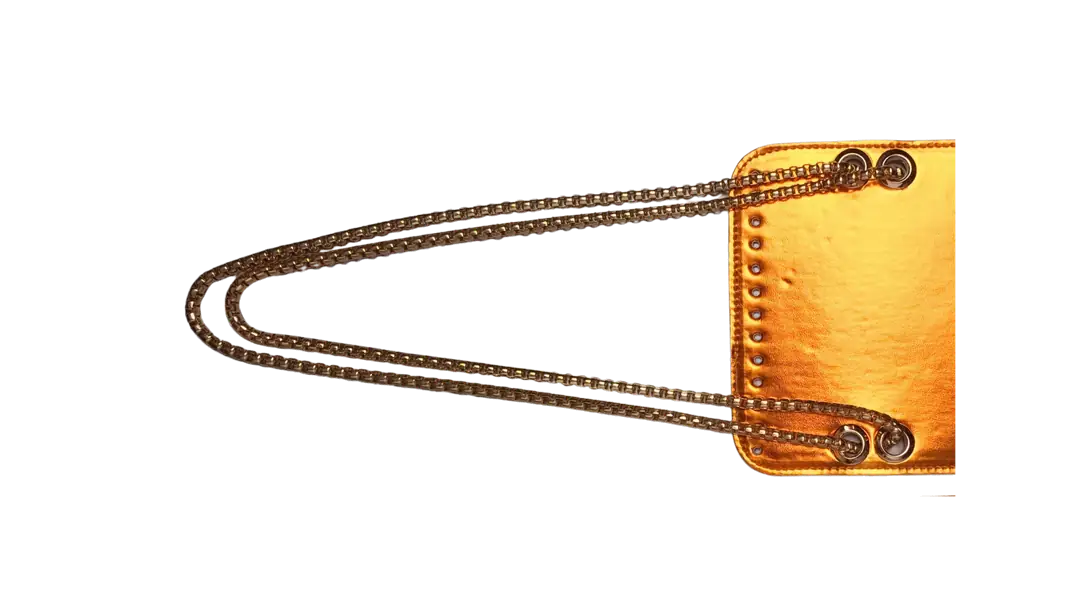 Gold Zincir Askılı Deri Çanta Yapım Seti Turuncu 3