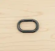 Oval Metal Yaylı Çanta Halkası 3,5 cm Füme 1
