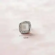 Metalize 3 Boy Düğme H1 Küçük Gümüş 4