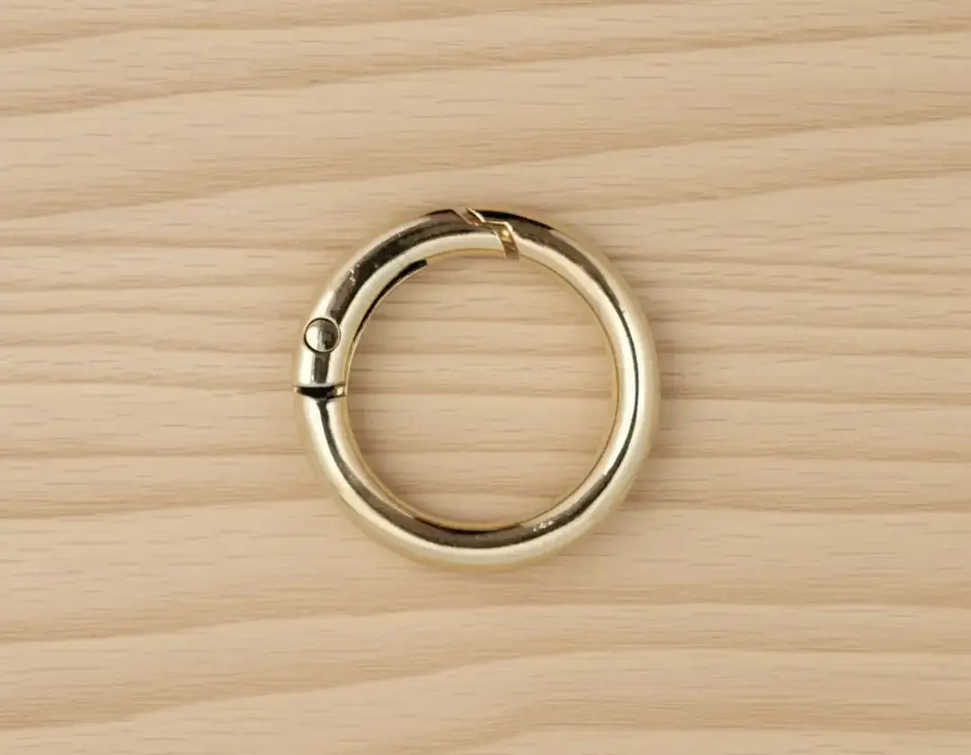 Metal Yaylı Çanta Halkası 3 cm Gold