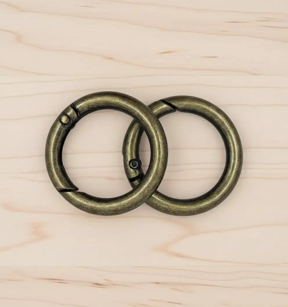 Metal Yaylı Çanta Halkası 2 cm Antik 2 Adet 4