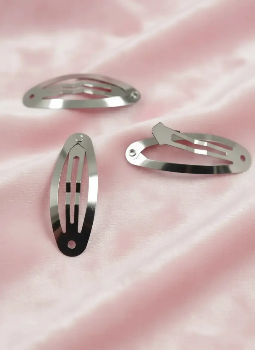 6 cm Oval Metal Çıtçıt Toka Nikel Kaplama 50 adet