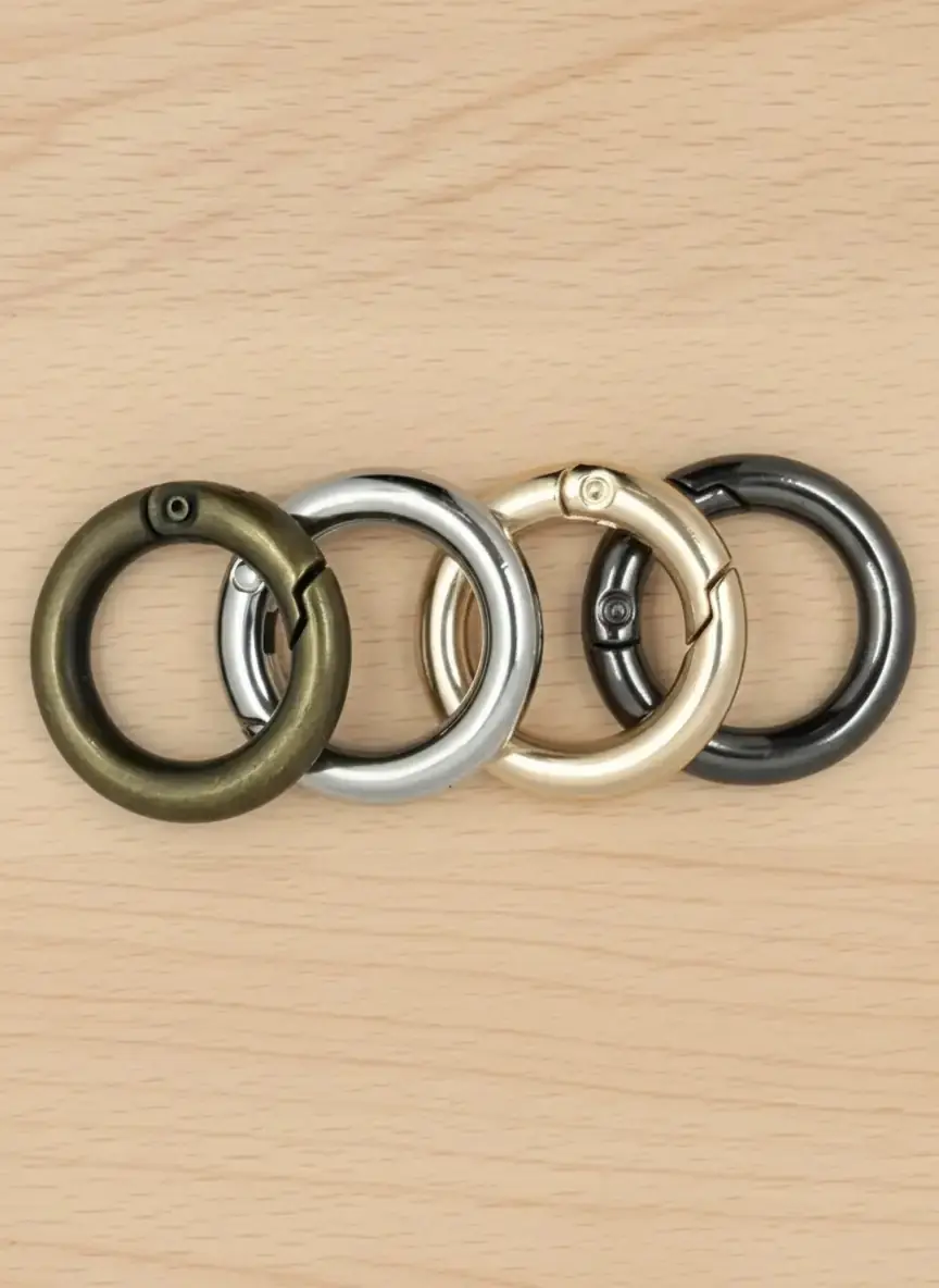 Metal Yaylı Çanta Halkası 3 cm Gümüş 3