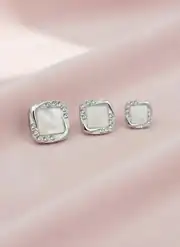 Metalize 3 Boy Düğme H1 Büyük Gümüş 1
