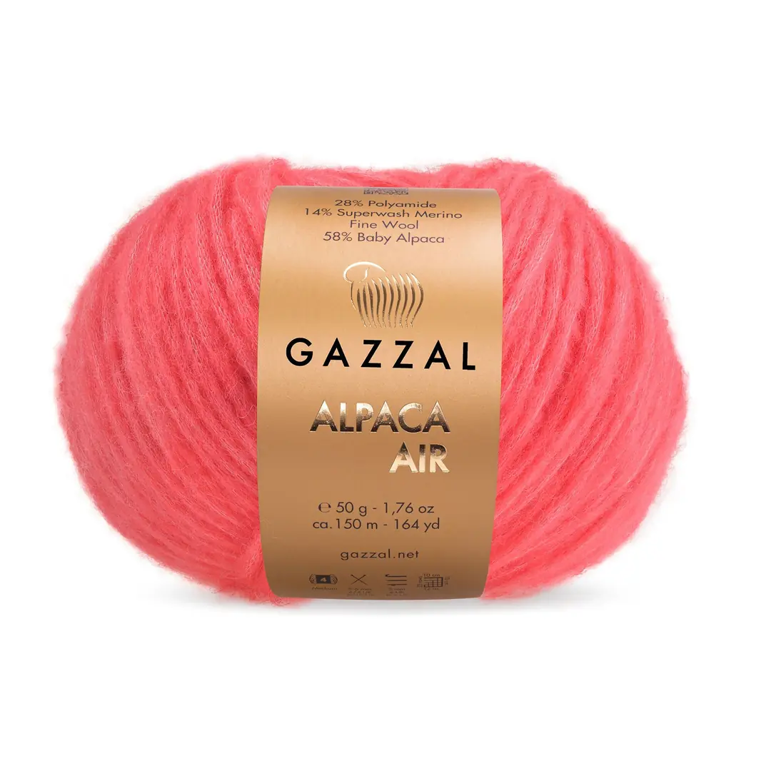Gazzal Alpaca Air Nar Çiçeği Örgü İpi 87